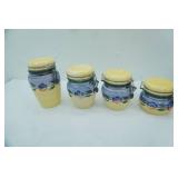 Vintage Alco Industries Ceramic Canister Set of 4