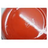 Enamelware Chamber Pot. Red, White, and Black