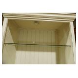 Wooden Lighted Cabinet w/2 adjustable glass shelves