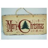 Artist Palette Slate 14"x7" Merry Christmas