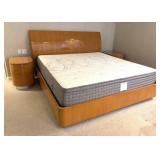 MB - Custom CBF by Pierre High Gloss King Bed with Two Nightstands