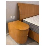 MB - Custom CBF by Pierre High Gloss King Bed with Two Nightstands