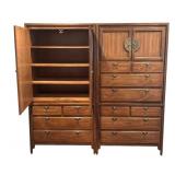 LL - Vintage Century Furniture of Distinction Two-Part Wall Unit