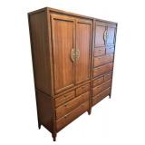 LL - Vintage Century Furniture of Distinction Two-Part Wall Unit