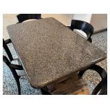 K - Vintage Granite Dining Table & 4 Lyre Series Chairs