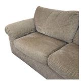 LR - Custom Upholstered Sofa in Toast Chenille