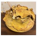 LL - Artisan Crafted Glazed Ceramic Vase with Irregular Petal Edges