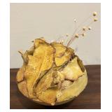 LL - Artisan Crafted Glazed Ceramic Vase with Irregular Petal Edges