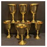 LL - Set of 8 Regal Gold-Tone Goblets