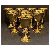 LL - Set of 8 Regal Gold-Tone Goblets