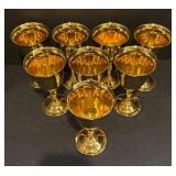 LL - Set of 8 Regal Gold-Tone Goblets