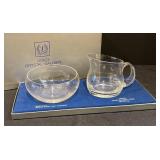 LL - Lenox Crystal Gallery Hand-Blown Lead Crystal Sugar Bowl & Creamer Set