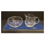 LL - Lenox Crystal Gallery Hand-Blown Lead Crystal Sugar Bowl & Creamer Set