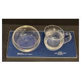 LL - Lenox Crystal Gallery Hand-Blown Lead Crystal Sugar Bowl & Creamer Set