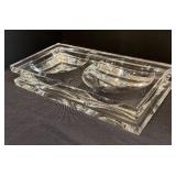 LL - Lucite Two-Bowl Serving Dish Tray
