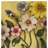 LL - Vintage Jeanne Valentine S.A. Waste Bin with Floral Accents