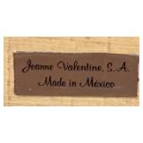 LL - Vintage Jeanne Valentine S.A. Waste Bin with Floral Accents