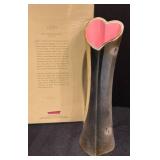 LL - Lenox Gift of Knowledge Bud Vase - 8 in Tall, Pink Heart Interior
