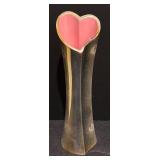 LL - Lenox Gift of Knowledge Bud Vase - 8 in Tall, Pink Heart Interior
