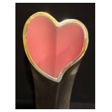 LL - Lenox Gift of Knowledge Bud Vase - 8 in Tall, Pink Heart Interior