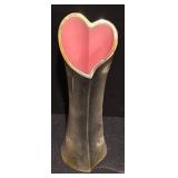 LL - Lenox Gift of Knowledge Bud Vase - 8 in Tall, Pink Heart Interior