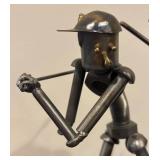 LL - Steampunk Style Metal Golfer Sculpture