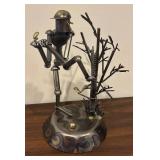 LL - Steampunk Style Metal Golfer Sculpture