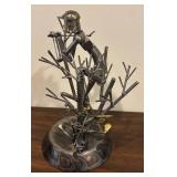 LL - Steampunk Style Metal Golfer Sculpture