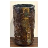 LL - Artisan Crafted Mosaic Style Ceramic Vase - Glazed Tile Pattern