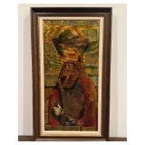 LL - Original Yves Leduc Judiaca Rabbi Mixed Media Artwork