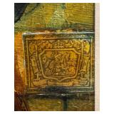 LL - Original Yves Leduc Judiaca Rabbi Mixed Media Artwork