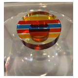 LL - Vintage Mid Century Acrylic Ice Bucket with 12 Festive Aged To Perfection Designed Cups