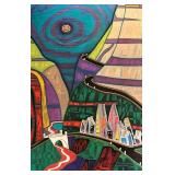 LL - Vintage Elaine Horwitch Galleries Exhibition Poster 1980