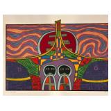 LL - "Six Silver Houses on a Round Red Hill" Unframed Artist Proof Print by Butch Skynear