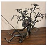 LL - Steampunk Style Tree Man Sculpture - Metal Wire Art