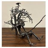 LL - Steampunk Style Tree Man Sculpture - Metal Wire Art