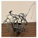 LL - Steampunk Style Tree Man Sculpture - Metal Wire Art
