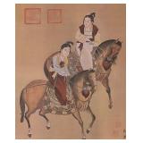 LL -Vintage Lady of the Court Print by B. Chan