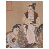 LL -Vintage Lady of the Court Print by B. Chan