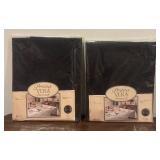 LL - New Charter Club Cotton Rich & Prima Vera Damask Black Tablecloths
