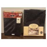 LL - New Charter Club Cotton Rich & Prima Vera Damask Black Tablecloths