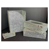 LR - Bubbled Glass Powder Room Accessories