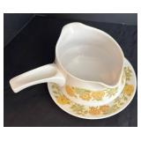 LR - Noritake Progression Sunny Side 9003 Platter with Gravy Boat, Creamer & Sugar Dish