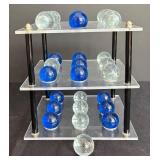 LR - 3D Tic-Tac-Toe Game - 3 Levels with Glass Marbles