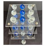 LR - 3D Tic-Tac-Toe Game - 3 Levels with Glass Marbles