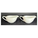 LR - Six Crate & Barrel Porcelain Gravy Boats