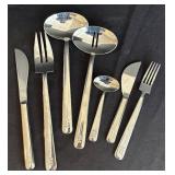 LR - Reed & Barton Swid Powell Serving Utensils - Silver Plate Flatware Set