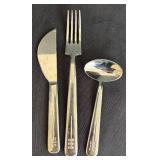LR - Reed & Barton Swid Powell Serving Utensils - Silver Plate Flatware Set