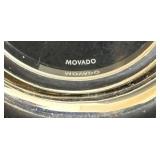 K - Silver Chrome Ring Movado Desk Clock