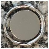 K - Silver Chrome Ring Movado Desk Clock